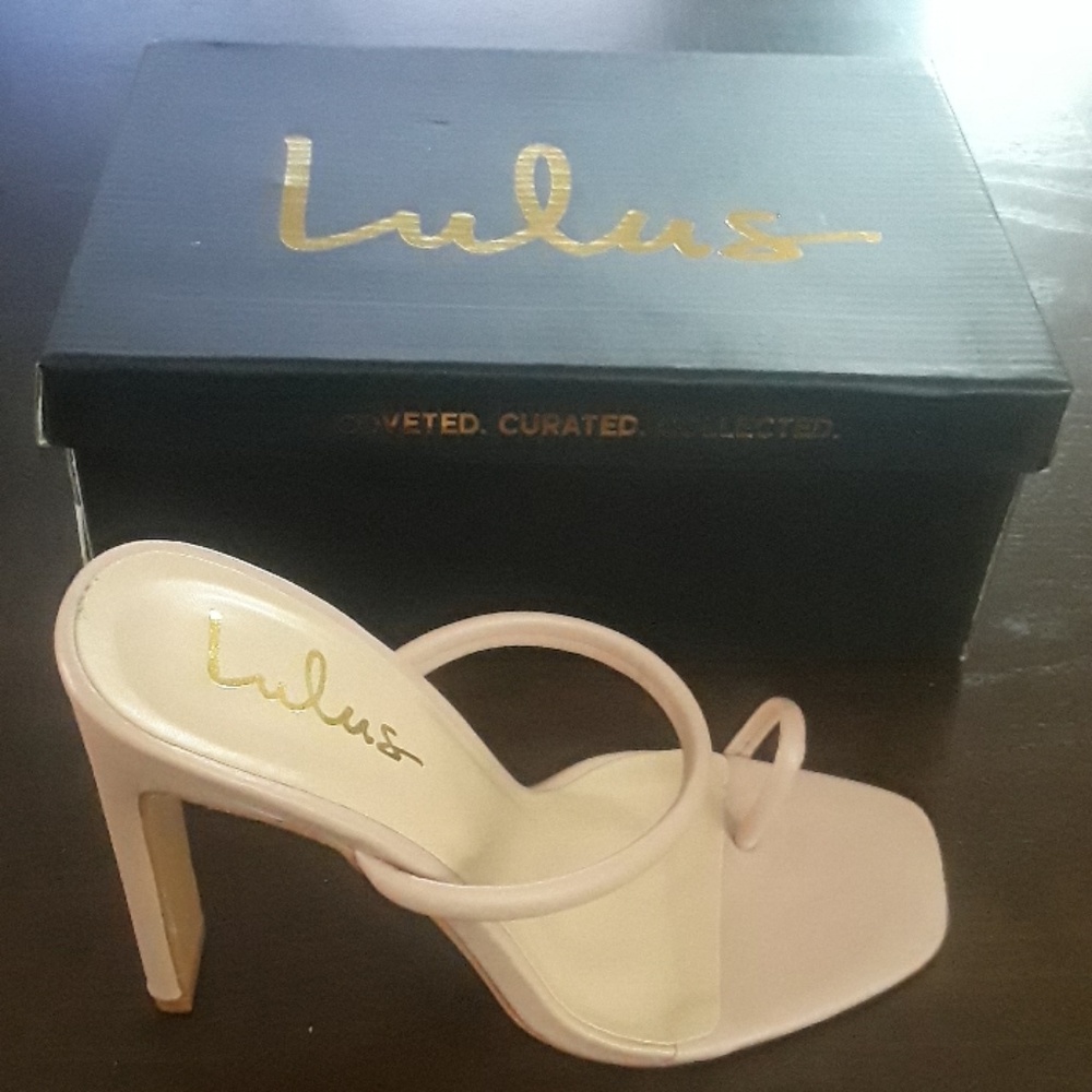 Lulu's Nude Open Toe Heels